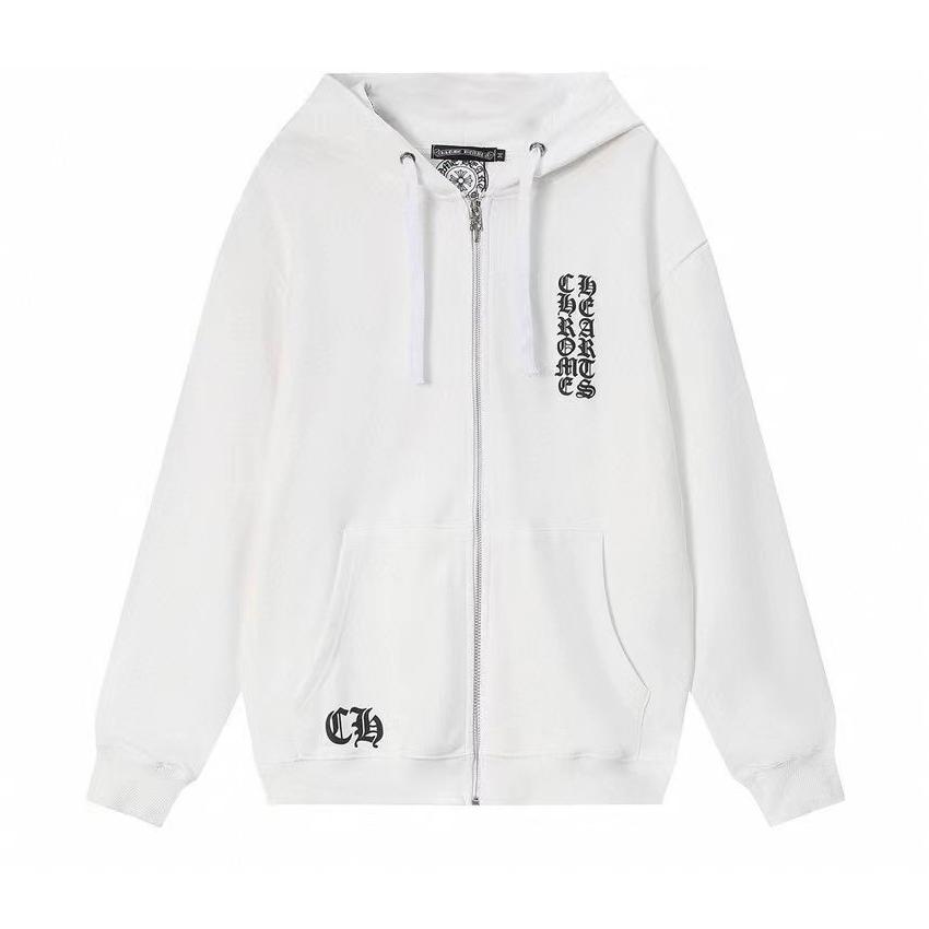 835 CHROME HEARTS 2025 Toamnă și Iarnă Nou Hanorac cu Fermoar cu Glugă Stil Clasic Mărime Plus cu Logo, Potrivit pentru Purtare în Cuplu