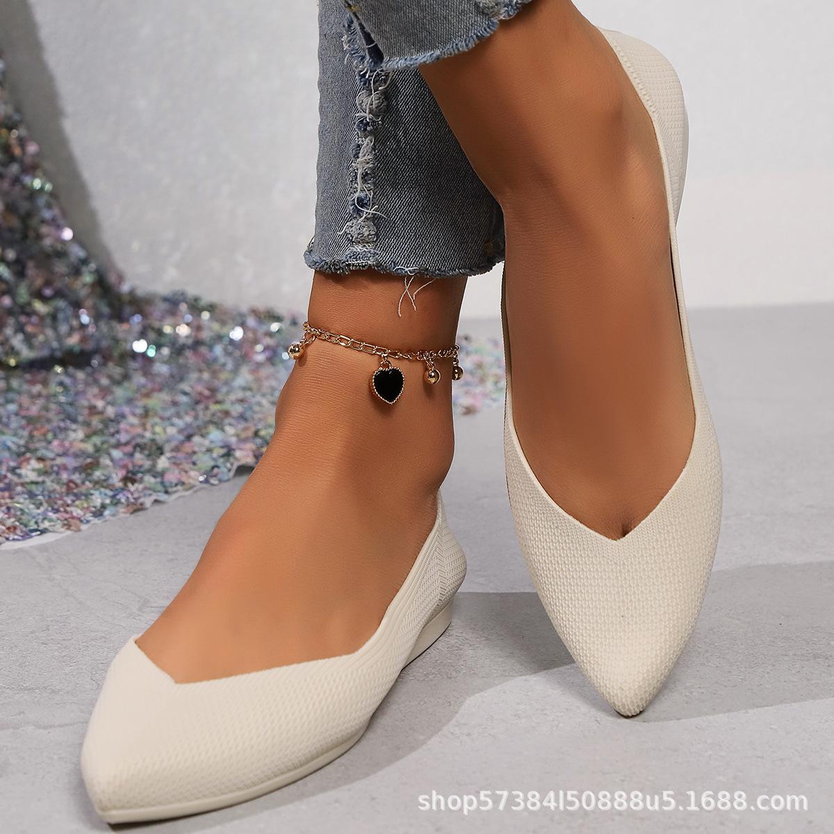 

Pointed single shoes women s flat soles, soft soles in summer, standing for a long time is not tired, working temperament, professional work shoes wom 37