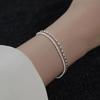 S925 Sterling Silver Double Layer Starry Bean Bracelet - Rippling Korean Style Women's Jewelry
