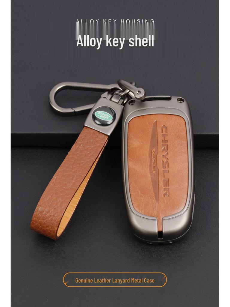 Chrysler 300C Genuine Leather Key Case for 2012-2016 Models, Sebring, Grand Voyager