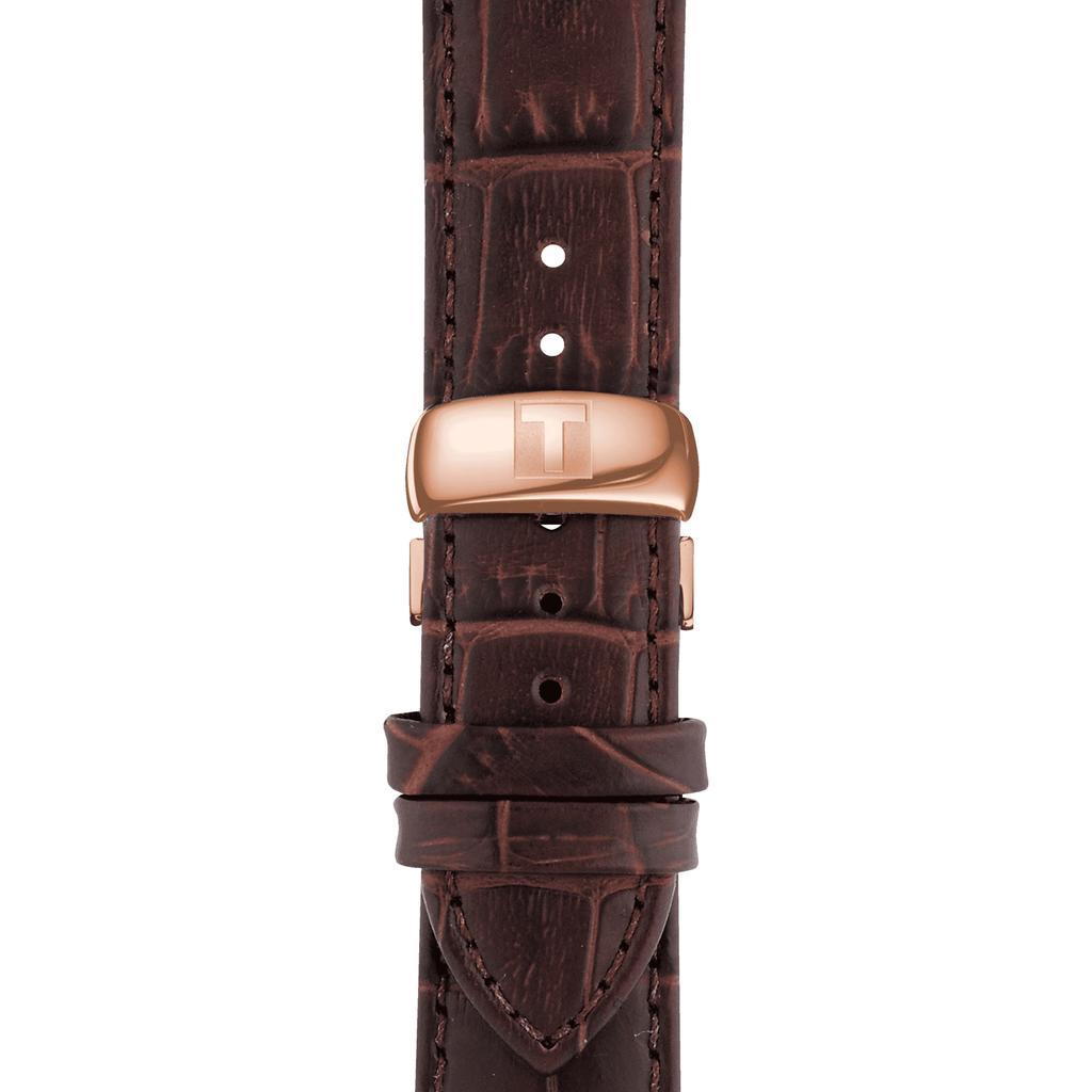 Tissot Leather Strap silver Dial Men's Fashion Watch T063.610.36.038.00