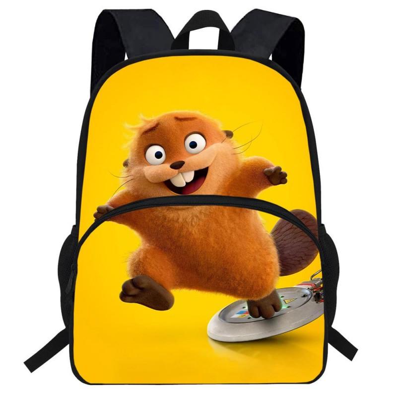 Zaino Scolastico Leggero per Bambini con Cartoni Animati, Zaino a Spalla Doppia con Supporto Ergonomico per la Schiena, Tessuto Oxford, per la 1ª-2ª Elementare