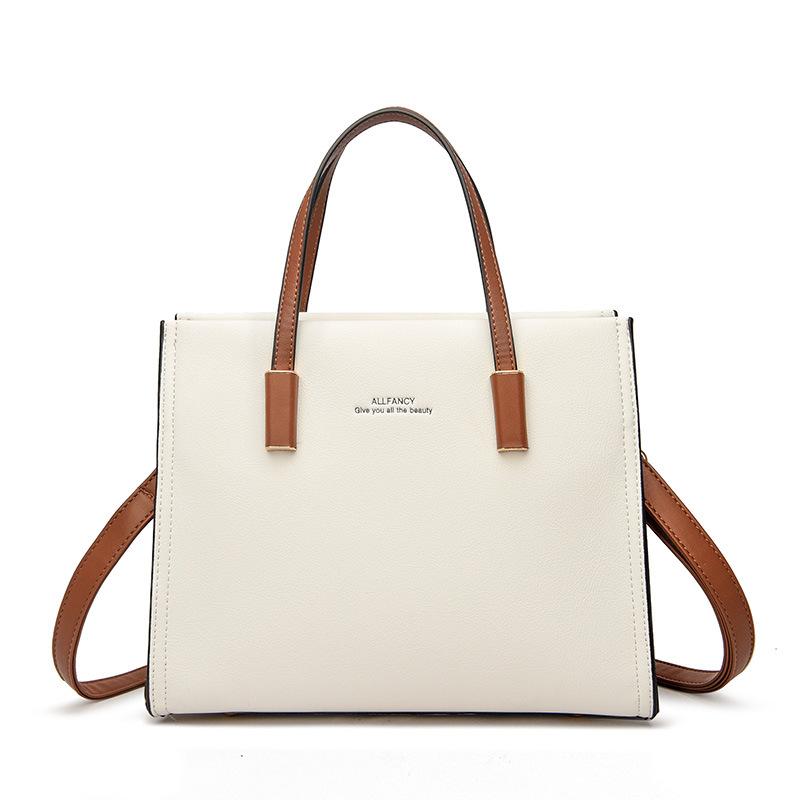 

Стильная новая женская сумка в европейском и американском стиле, модная сумка через плечо большой вместимости белый