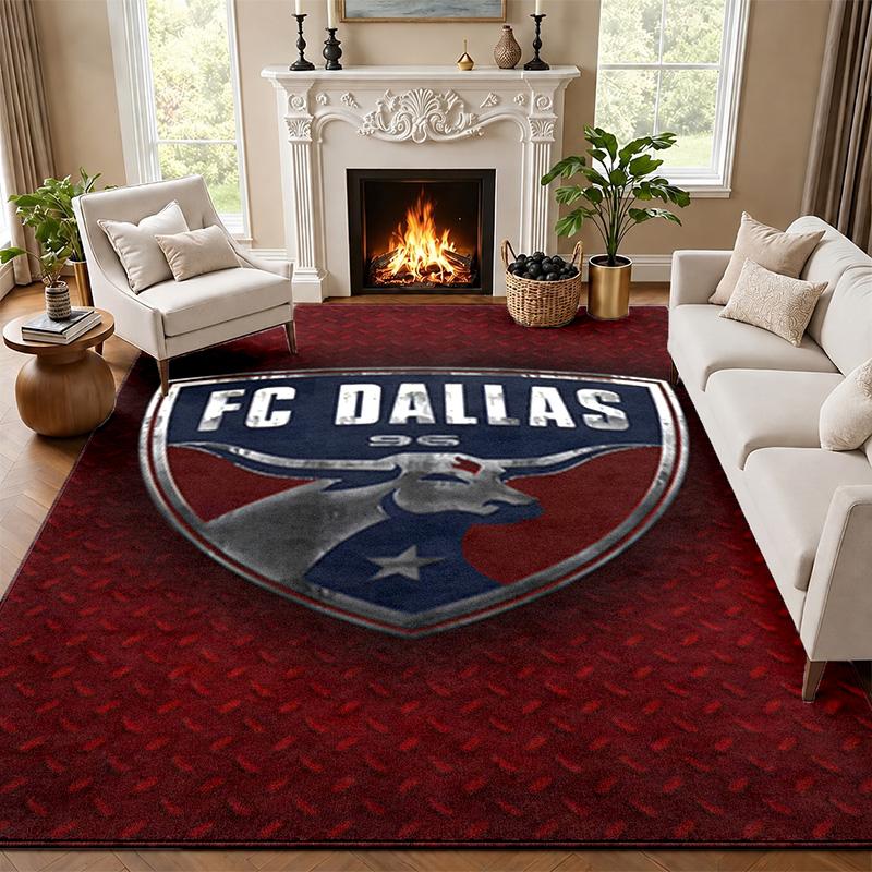 FC Dallas Carpet Door Mat for Living Room or Bedroom Protective Mat Under Chair Office Decoration Christmas Gift Birthday Present