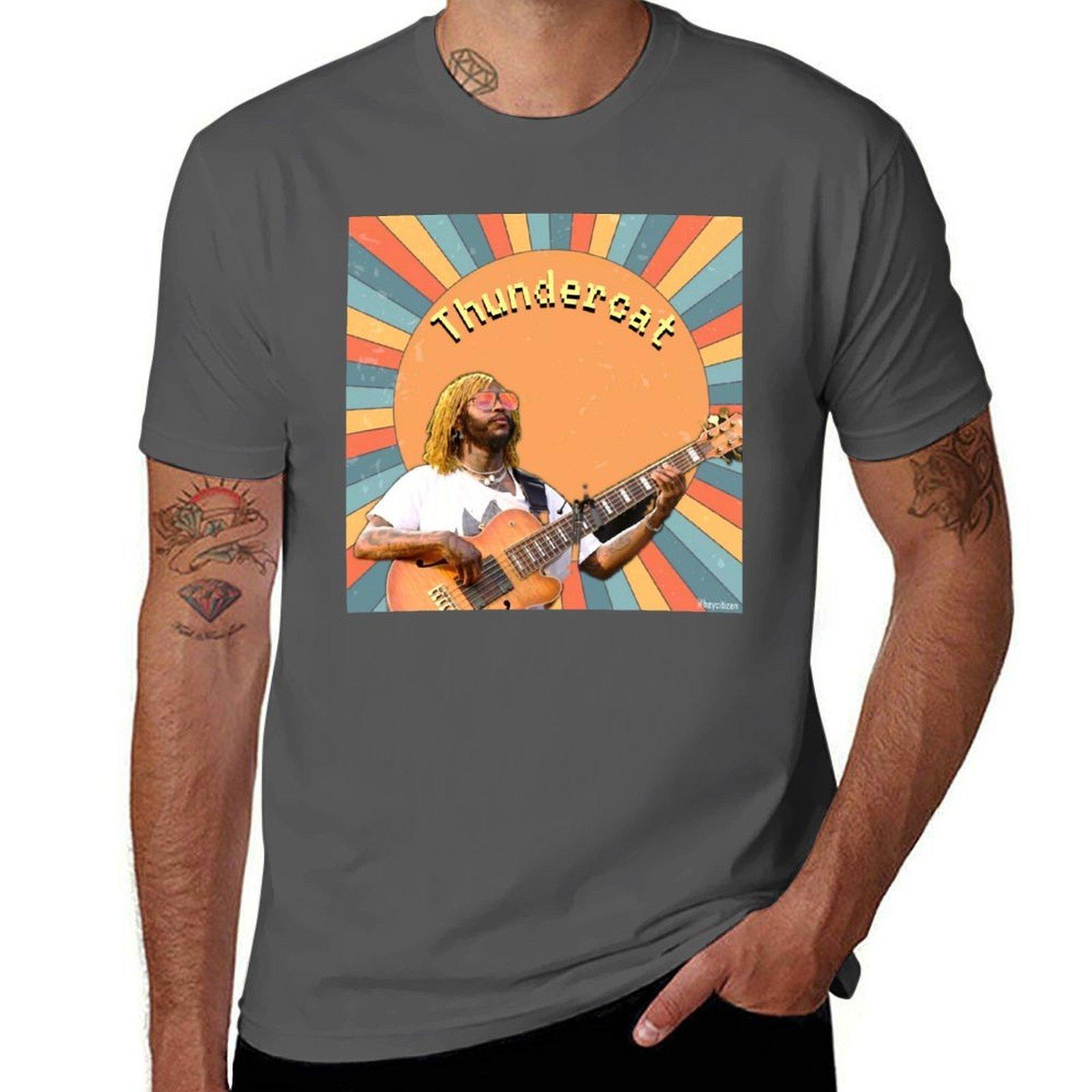 

Thundercat - Retro Thunder Musician T-Shirt t shirts for man graphic vintage man t shirt cotton high quality T-Shirt 4XL