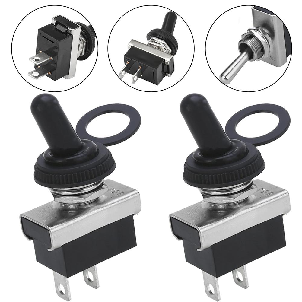 2PCS Toggle Switch KN3D-101 On/Off Switch 25A 12V 2 Pin Locking Waterproof Slide Switch Automobile Accessories