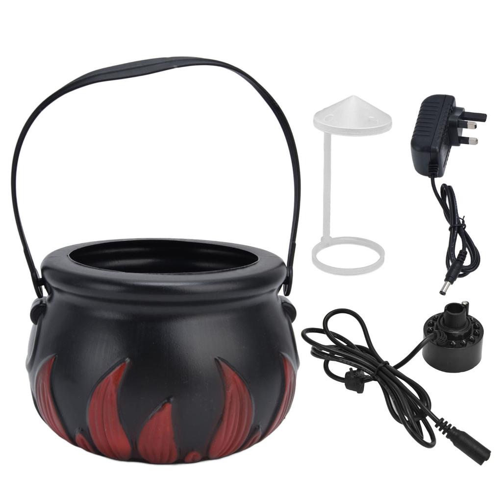 Halloween Witch Pot Smoke Machine Mist Maker Fogger with Color Changing LED Light Party Prop