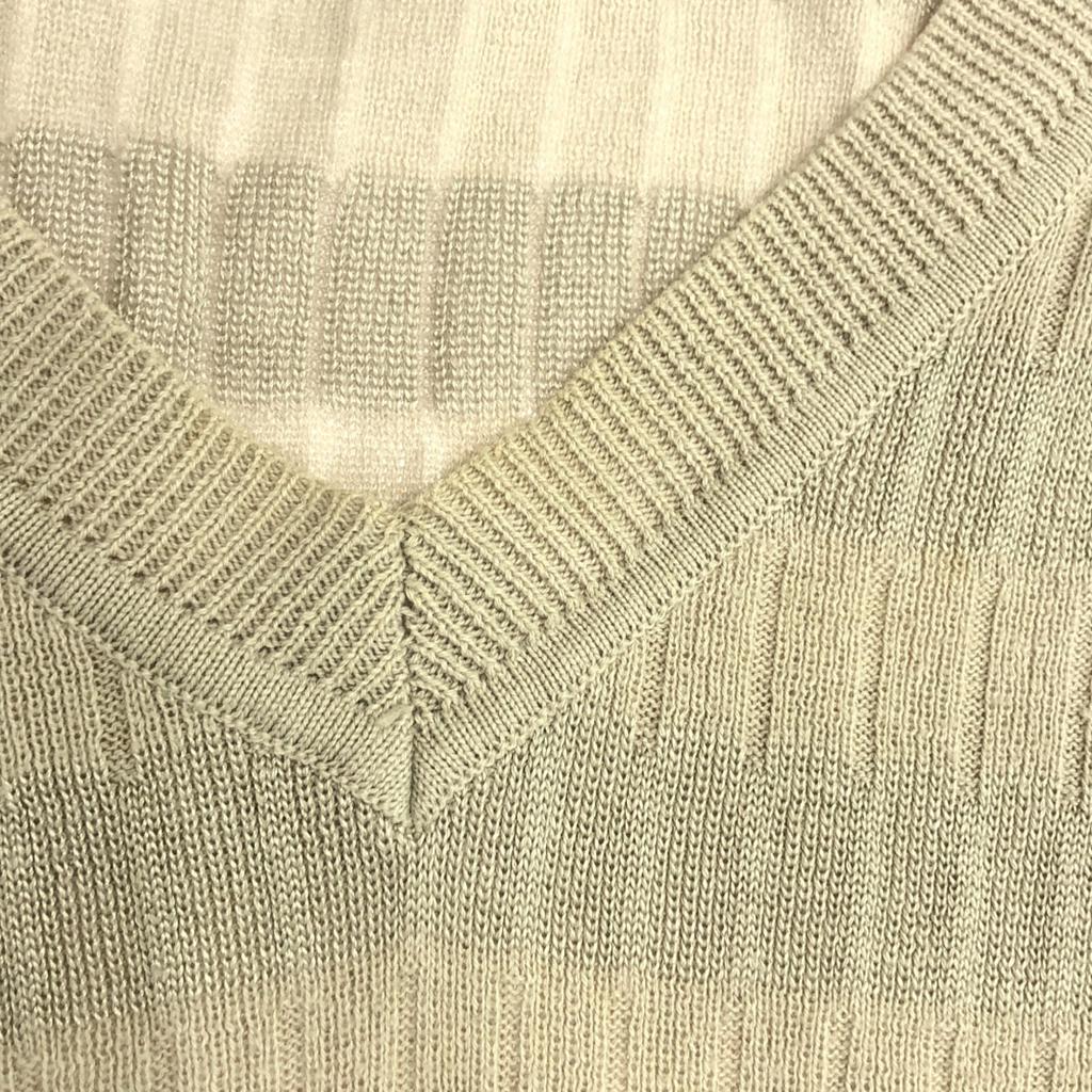 Armani Exchange Border Pattern Long Sleeve V Neck Sweater M Knit Women Used