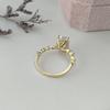 Oval Cut Cubic Zirconia Engagement Ring, 925 Sterling Silver/Gold Plated Solitaire Wedding Jewelry Gift for Women