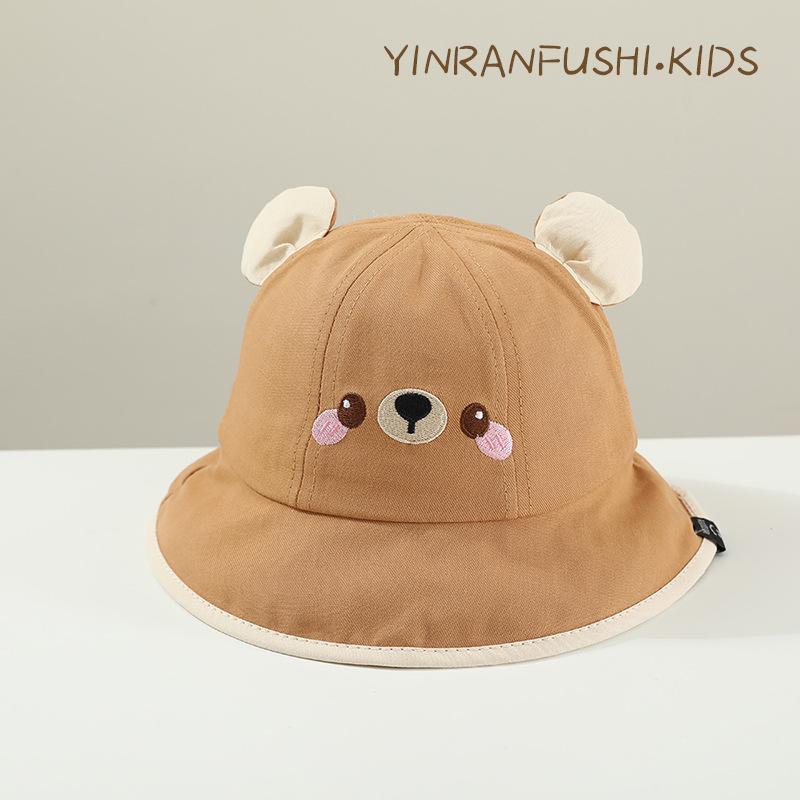Baby Fisherman Hat Cute Cartoon Bear Sun Hat Spring and Summer New Children's Hat Korean Version