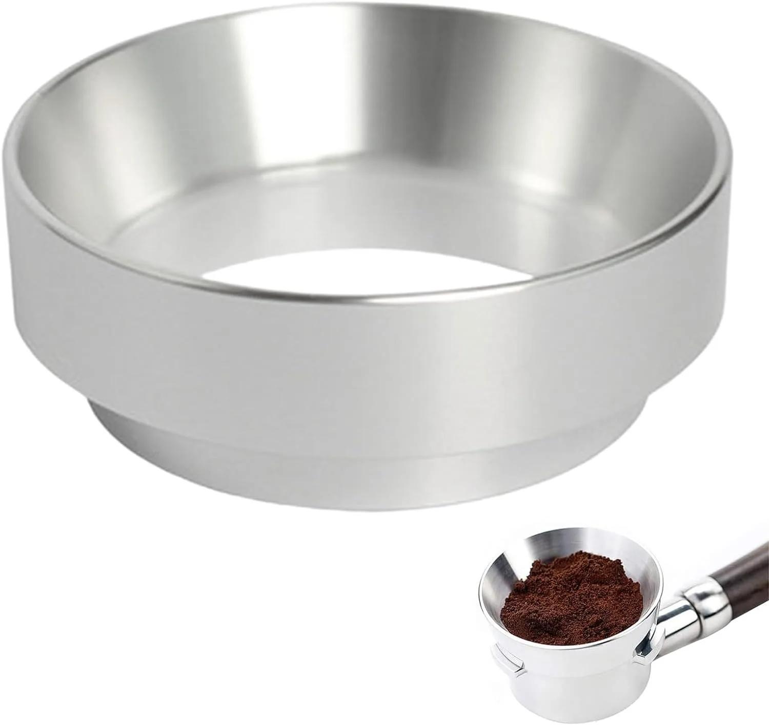 

Кольца для дозирования кофе, алюминиевые кольца для дозирования кофейного порошка, воронка с магнитным сменным аксессуаром для кофеварки 51 53 58 мм 58mm