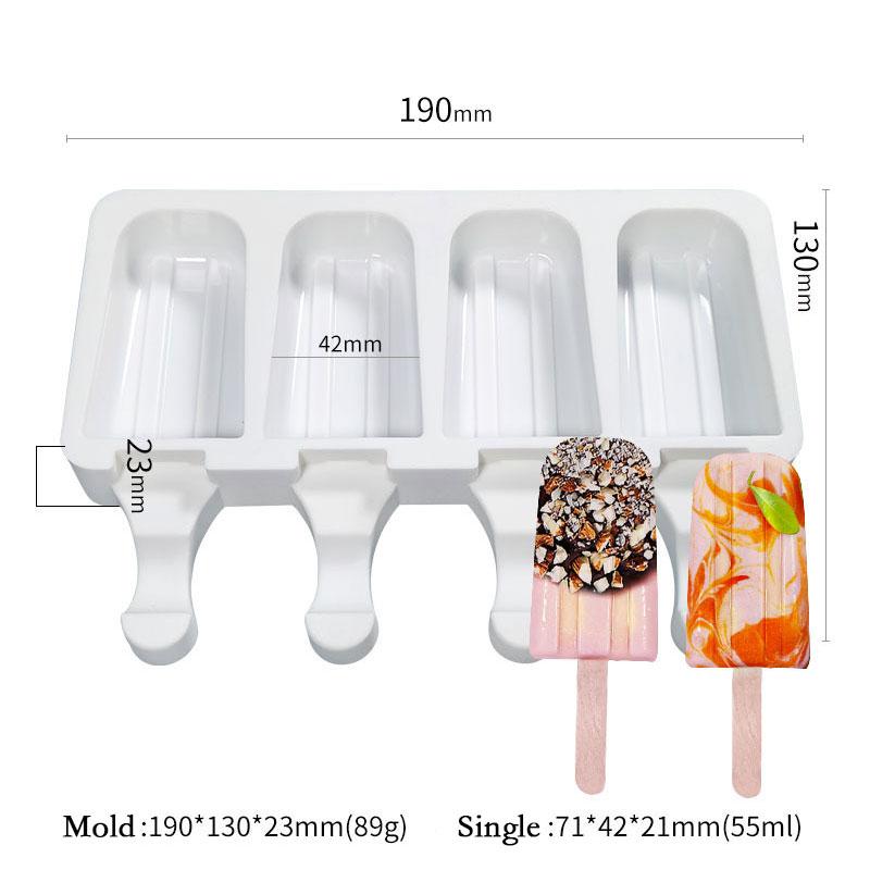 4 Cavities Christmas tree ice cream silicone mold stripes diamond love shaped mould Chocolate Cake fondant Making Set party gift