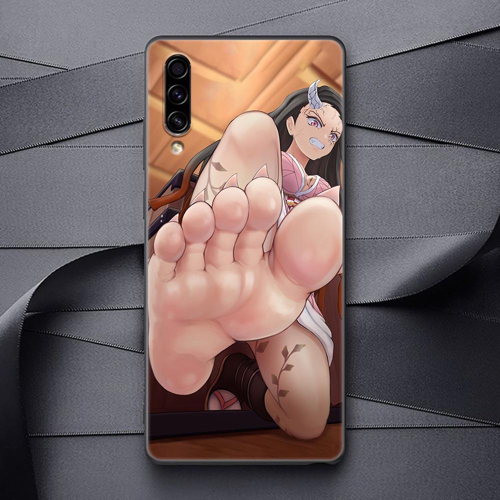 Sexy Mädchen Dämon Slayer Anime Telefon Fall Für Samsung Galaxy A90 A80 A70 A70S A60 A50 A40 A30 A30S A20S A20E A10 a10E Schwarze Abdeckung