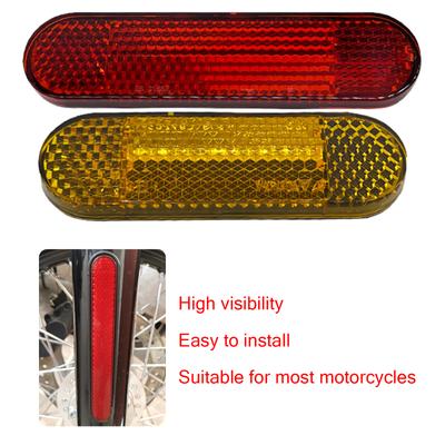 1 Pair Red Reflectors Truck Plastic Reflectors Motorcycle ATV Dirt Bike Car Reflector Safety Warning Fork Reflectors Motorcycle