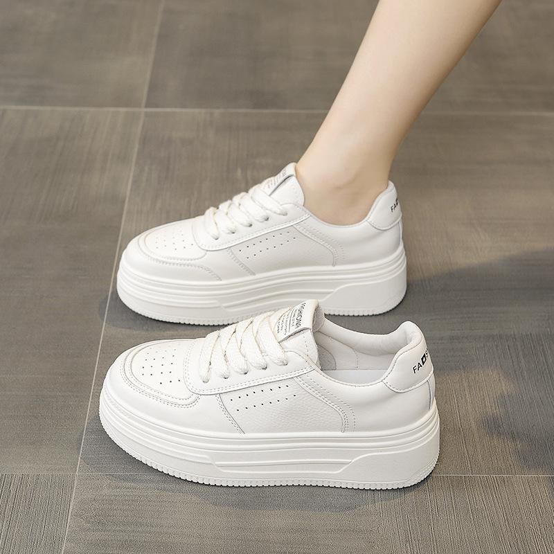Platform white shoes feel women's muffin summer new fashion versatile color casual