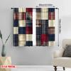 2D Flat Printing 2pcs Curtains Plaid Pattern1 Machine Washable Polyester  Without Electricity Spring Party & Holiday Decor