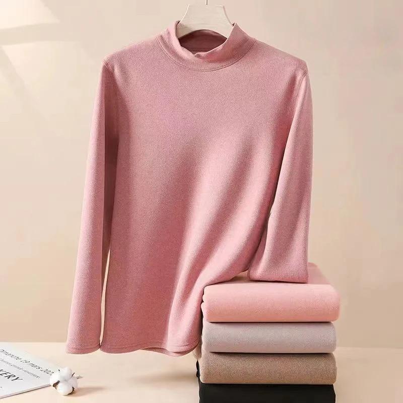 3XL Winter Rollkragen Thermo-Unterwäsche Damen Dicke Warme Lange Unterhosen Set Plus Size Samt Thermo-Kleidung Damen Zweite Haut Anzug