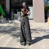 Women's High-Waisted Camouflage Wide-Leg Jeans - Autumn Fashionable Design