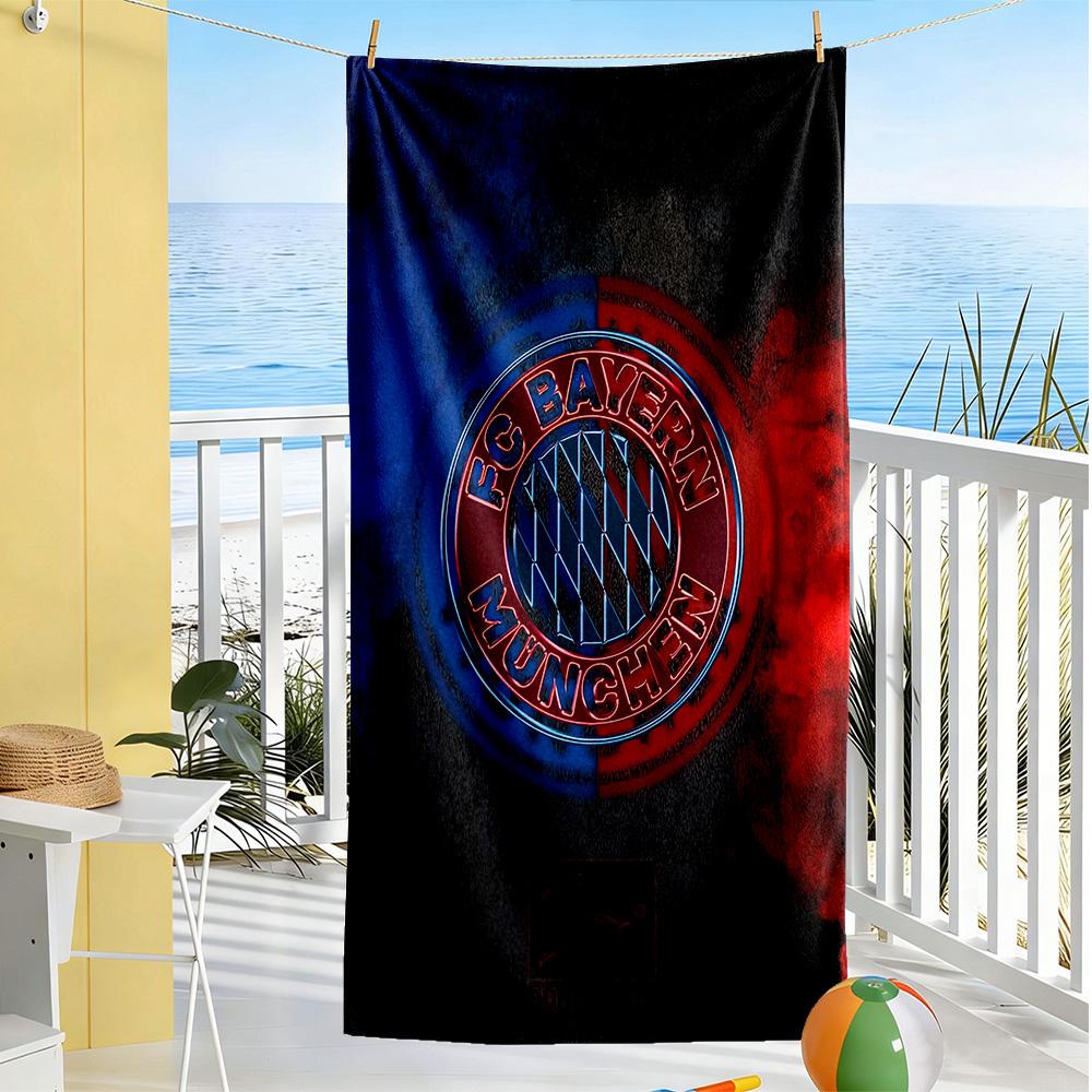 Bayern Munich Beach Towel Super Soft & Absorbent Comfortable Lightweight Suitable for Sports, Travel, Swimming, Yoga, Bathroom, Beach, And Pool