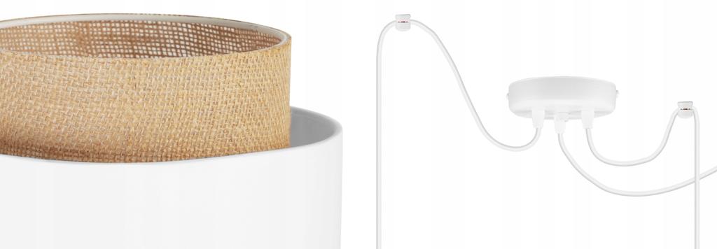 Hanging Lamp, Ceiling Chandelier, Lampshade, Boho Juta