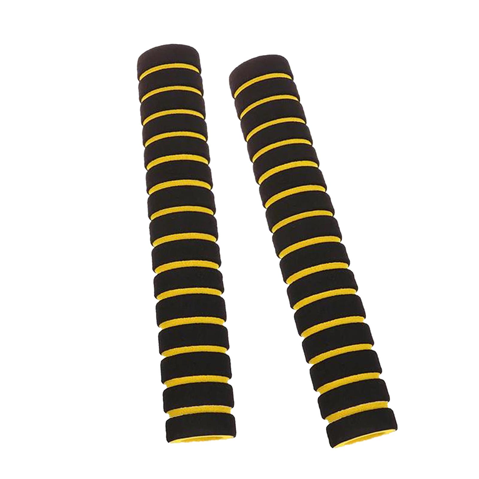 2x Пенопластовая трубка-захват Удобная Нескользящая Защитная крышка Пенопластовая накладка на ручку для жёлтый