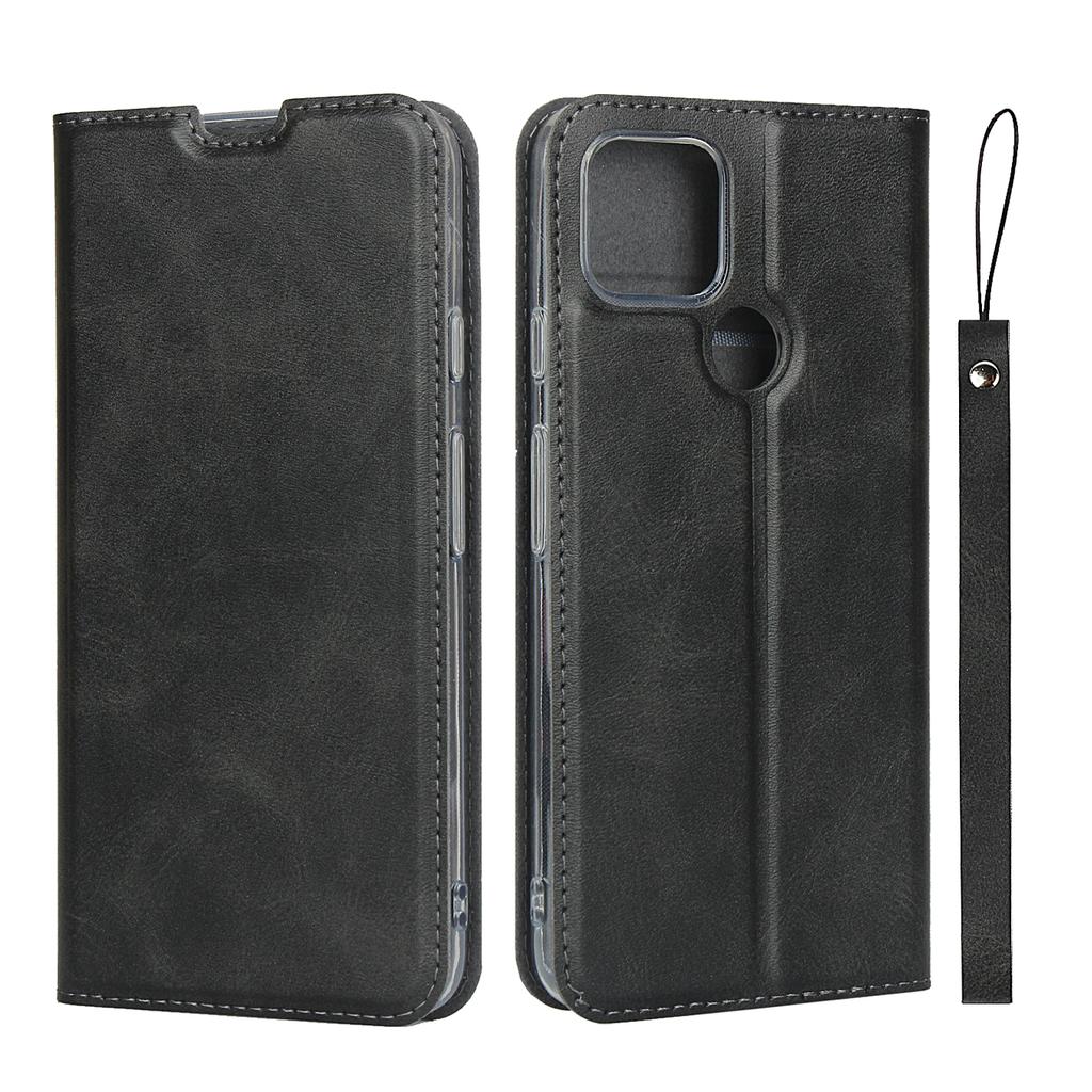 Husă premium din piele pentru Google Pixel 4A 5A 5G / Pixel 4A Husa flip retro ultra-subțire Capac cu adsorbție magnetică Fundas+ 1 Șnur