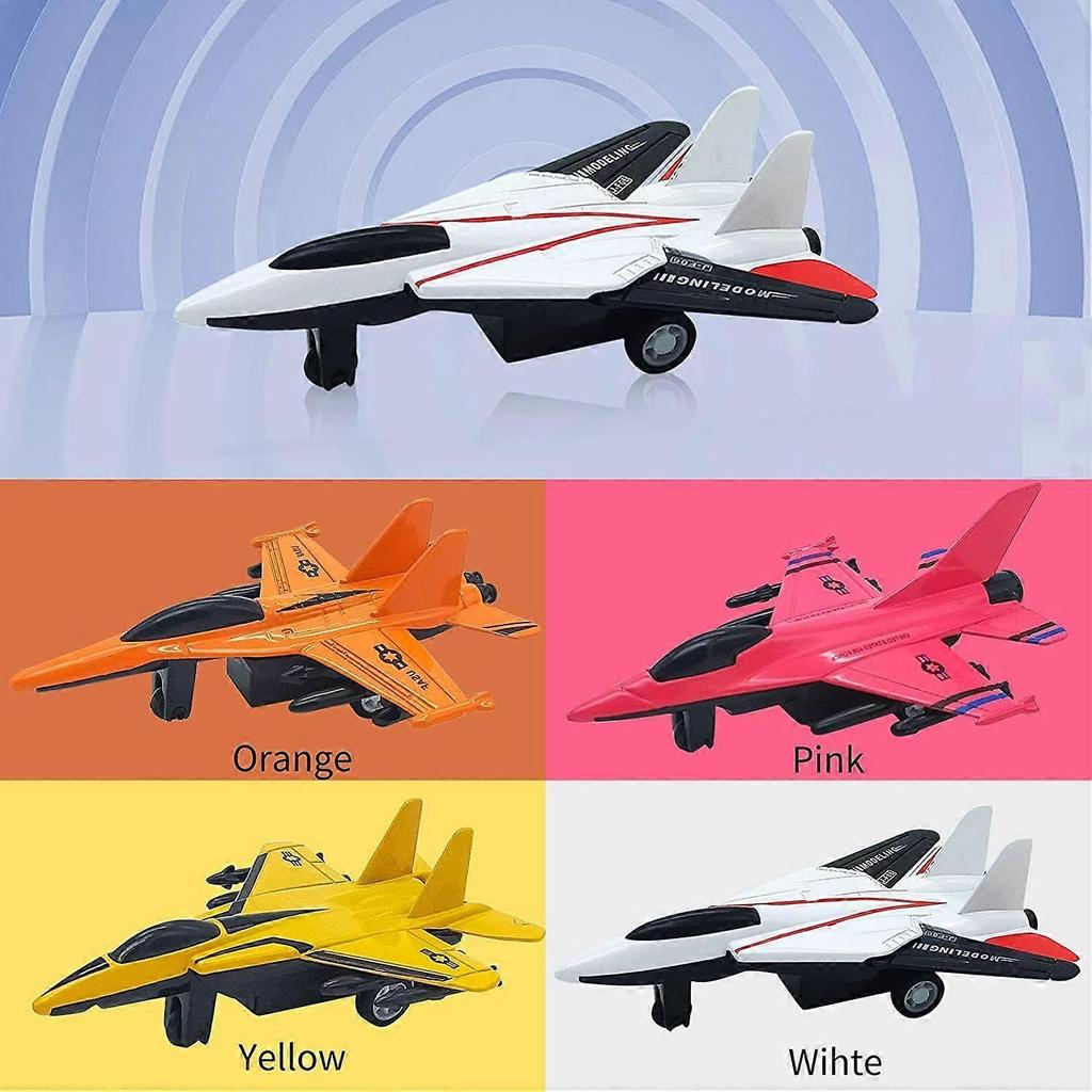4Pcs Airplane Toys Diecast Planes Models Set for Boys Girls - Die Cast Pull Back Airplane Model Toys Gifts, Great for Collection & Party Favor