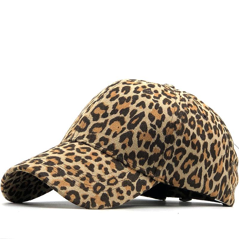 Suede Baseball Cap Women's Casual Versatile Leopard Print Cap Summer Outdoor Visor Fishing Sun Protection