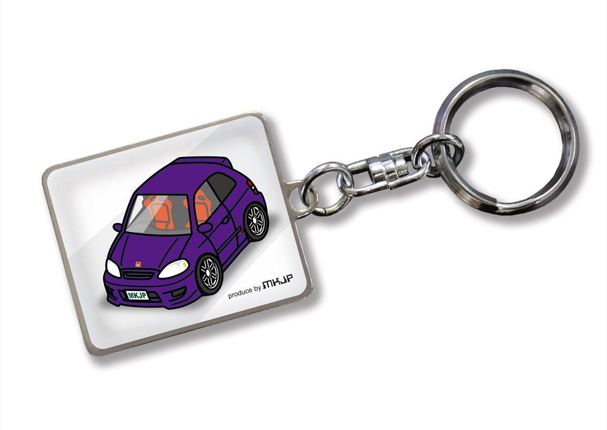

Custom Keychain Honda Civic Type R EK9 White Car Purple [MKJP] Base Color