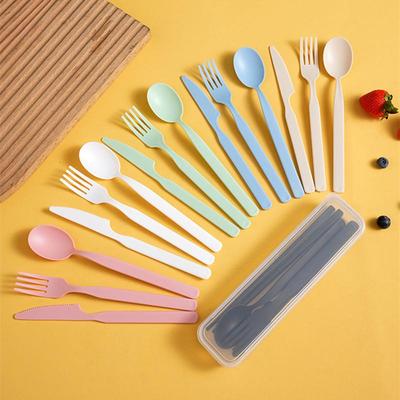 Cross-Border PP Tableware Set: Portable Knife, Fork, Spoon, Chopsticks - Custom Logo Available