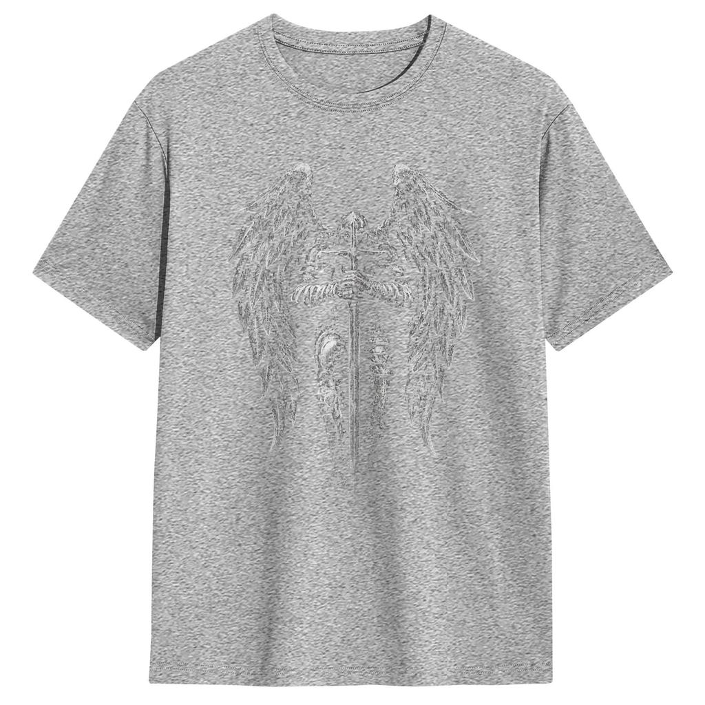 St Michael Archangel Religious Orthodox T Shirt Male Vintage T Shirts Beach O Neck Harajuku Tee Shirt Custom Logo Big Size Tops