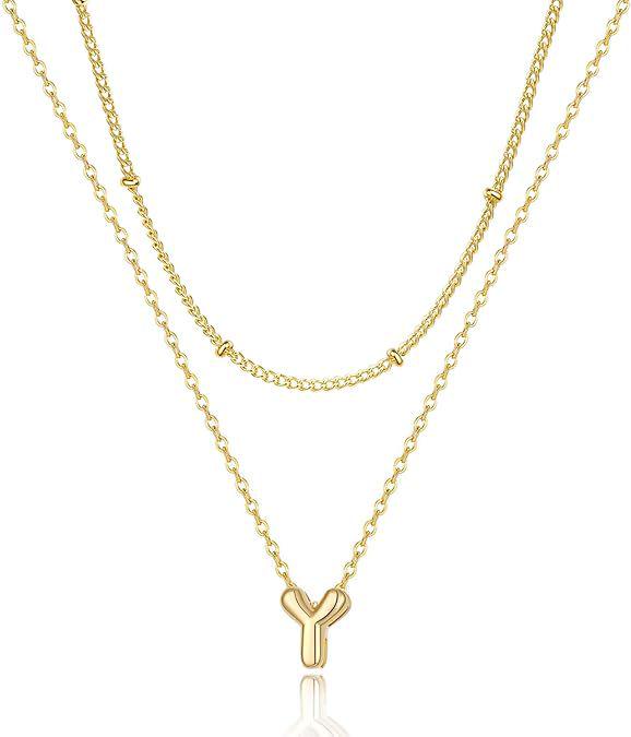 Trendy 26-Letter Pendant Layered Necklace: Elegant Women's Statement Clavicle Chain