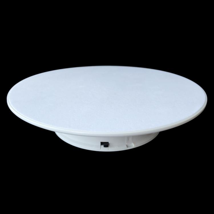 

25cm 360 Degree Electric Rotating Turntable Display Stand Video Shooting Props Turntable for Photography, Load 3kg, Powered by Battery белый