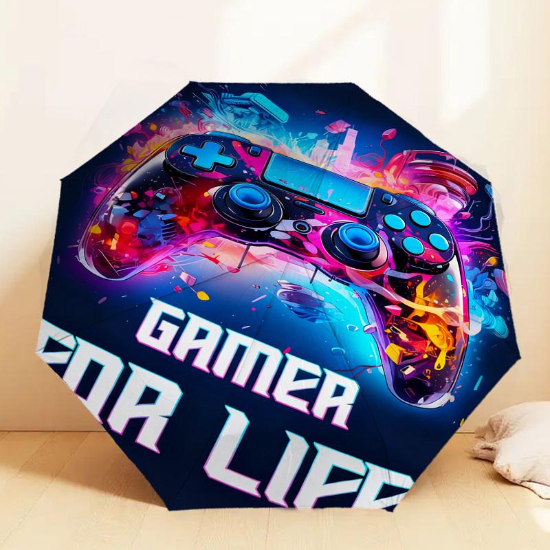 

1pc Gamer Life Pattern Umbrella Design Automatic Opening and Closing Umbrella, High-quality Travel Umbrella, c1128213