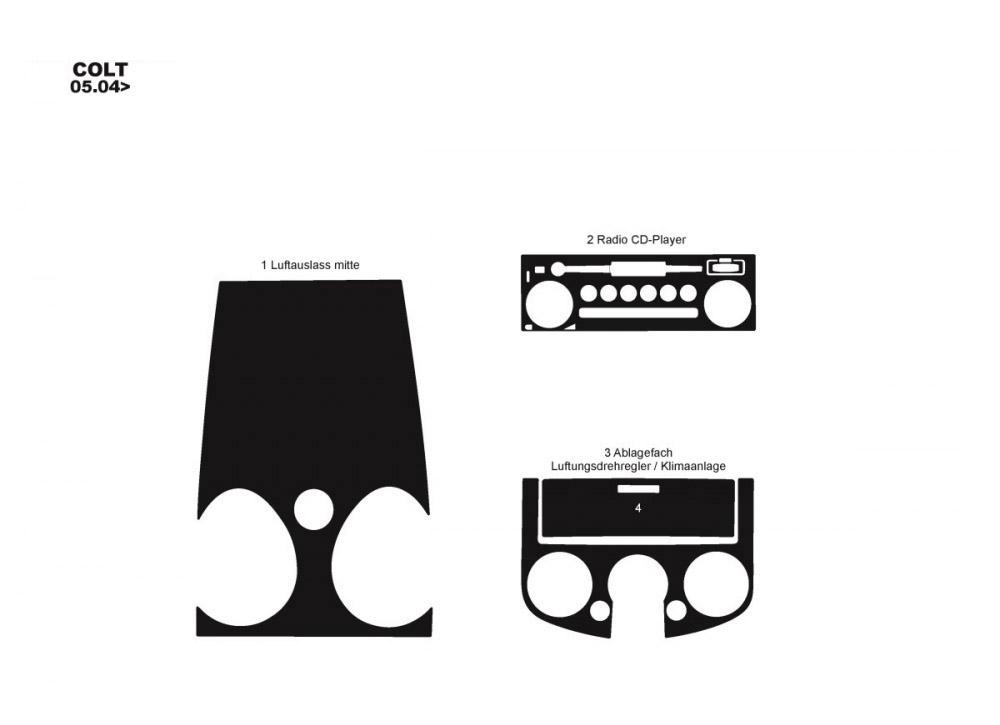 Panel Overlays (2004-2007) Tree for Mitsubishi Colt