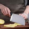 Crinkle Cutter For Veggies Potatoes, Crinkle Knife For Chopping Cucumber Carrot Fruit, Knife Stainless Steel For French Fries