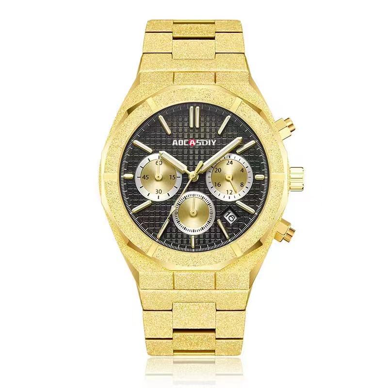Alloy Quartz Wristwatch Dazzling Brightness New Watch Men Luminous Chronograph Business Waterproof Male Watches with Date