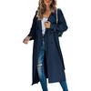 Damen Mode Einfach Zweireihig Trenchcoat Vintage Reverskragen Lange Ärmel Weiblich Schick Dame Outfits