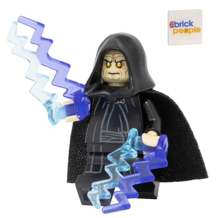 LEGO Star Wars: Emperor Palpatine Minifigure with Force Bolt (1.7 inch) Black