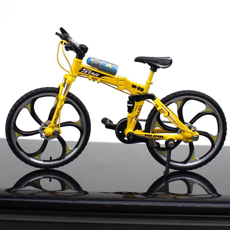 1:10 Mini Alloy Model Bicycle Series Diecast Metal Finger Mountain Bike Racing Simulation Adult Collection Toys for Children