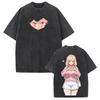 Anime My Dress-Up Darling T-shirt Marin Cute Printed Washed T Shirt Men Women Clothing Summer Short Sleeve Cotton Tees Tops