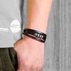 Fashion Unisex Multi-layer Woven Leather And Stainless Steel Combination Men's Leather Bracelet Black Brown Male Jewelry Gift