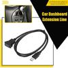 Car RV USB Socket Cabe USB2.0 Auto Car Flush Mount Extension Cord Dashboard Panel Square USB Cable 1M For Motorhome