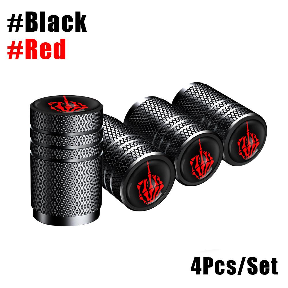 4Pcs/Lot Tire Stem Valve Caps Aluminum Car Dustproof Caps Tire Wheel Stem Air Valve Caps for Cars Bike Motorcycle Valve Stems 1