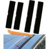 FUSCH Roof Rails Rack End Cover Shell Compatible with Toyota RAV4 XA50 2019-2025, ABS Plastic, Black, 4PCS