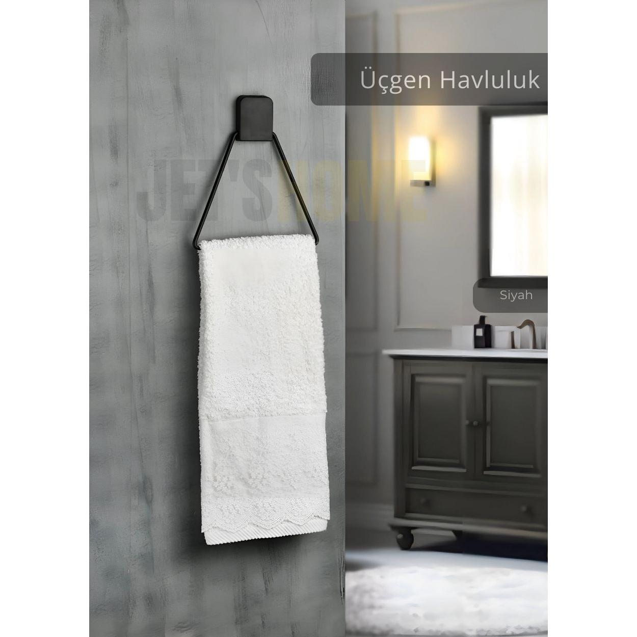 

Triangle Towel Rack Stainless Steel Bathroom Towel Organizer Black