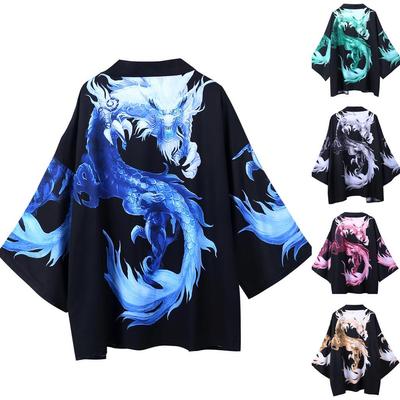 Letní japonská kimono s pětibodovými rukávy pánská a dámská blůza s pláštěm