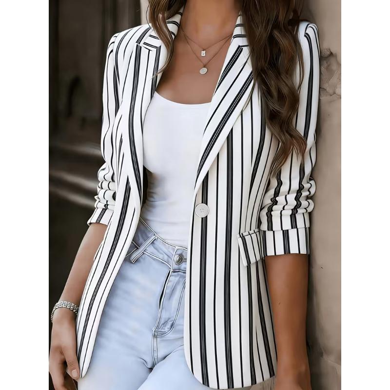 Women Elegant Long Sleeve Blazer Casual Office Formal Outerwear Coat
