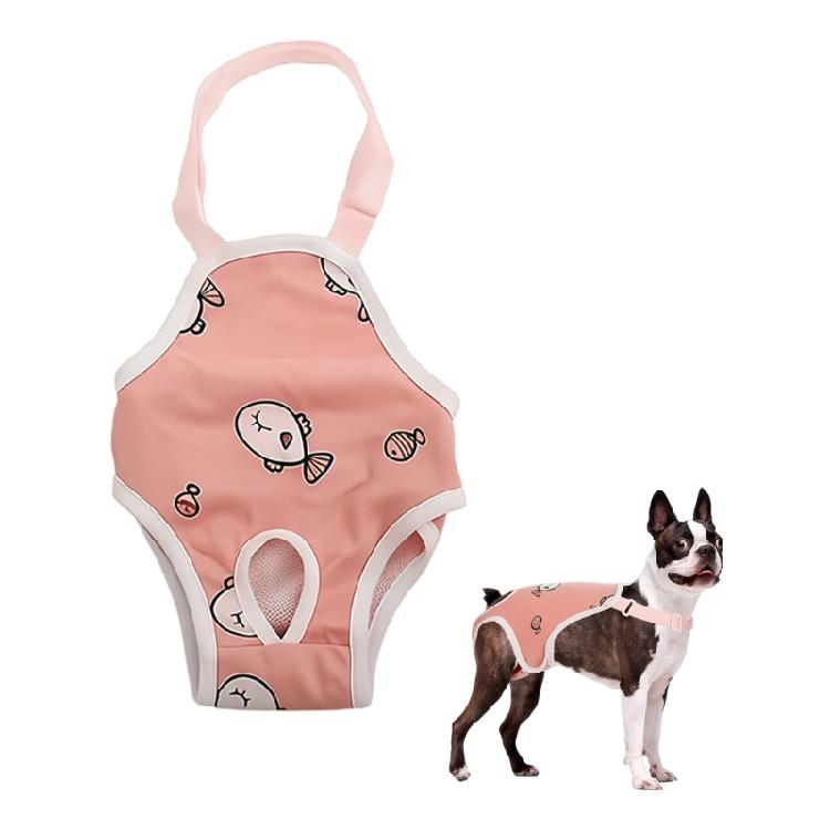 Female Dog Diapers with Suspender Washable Reusables Nappies for Small Media Girl Dog In Heat Period Incontinence