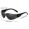 8/12 Pack Y2k Rimless Sunglasses Men Fashion Monoblock Outdoor Shades Women Trendy Futuristic Design Black Sun Glasses